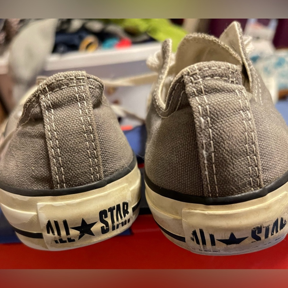Gray White Converse ALL  Chuck Taylor Low Top Sz 3 - Picture 6 of 12
